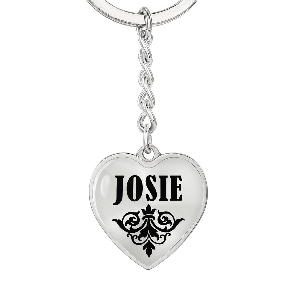 Josie v01 - Heart Pendant Luxury Keychain