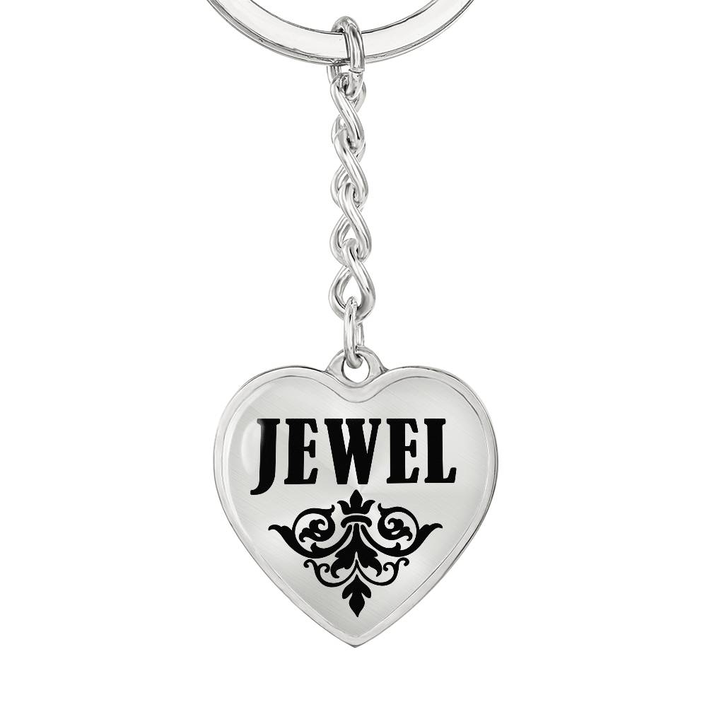 Jewel v01 - Heart Pendant Luxury Keychain