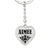 Aimee v01 - Heart Pendant Luxury Keychain