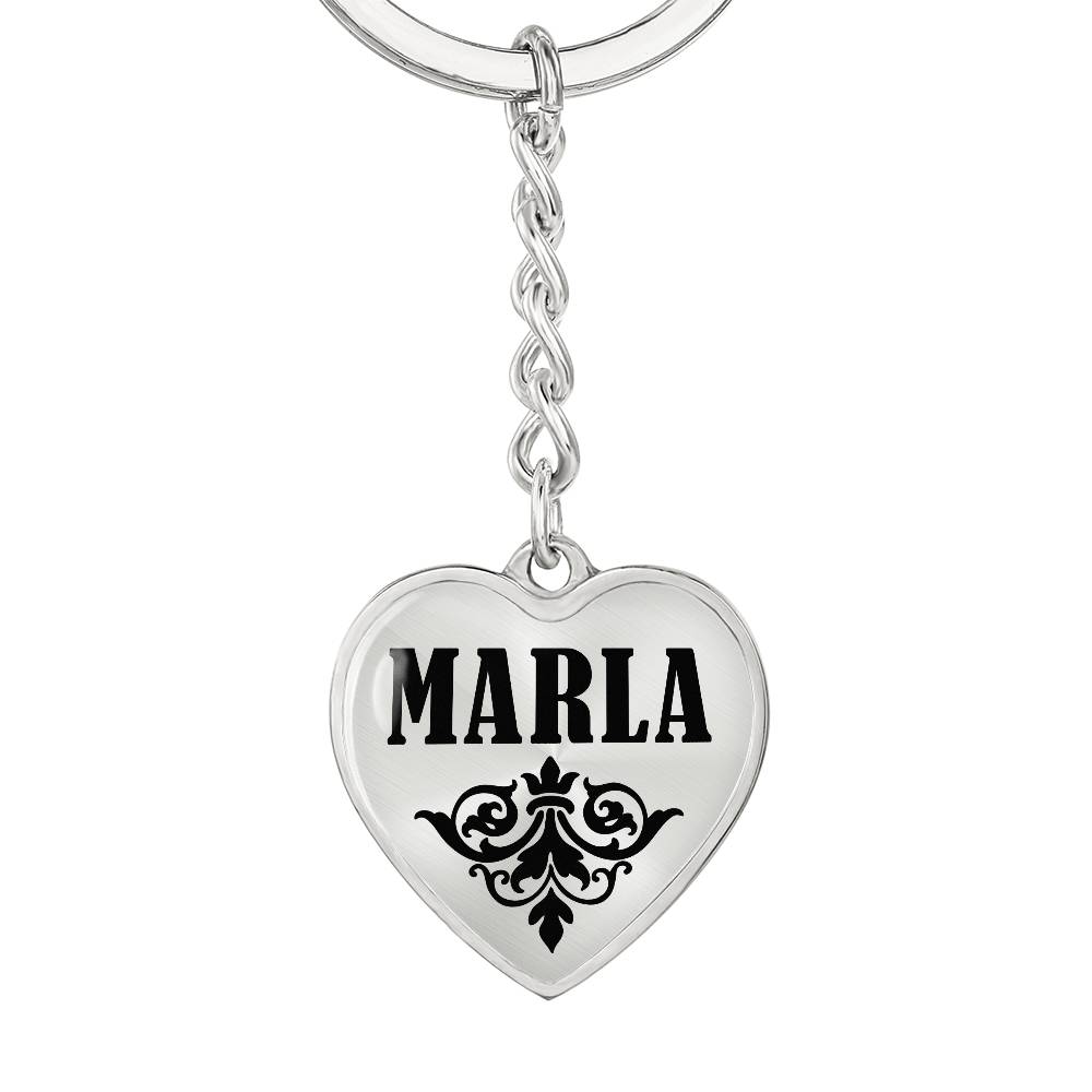 Marla v01 - Heart Pendant Luxury Keychain