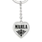 Marla v01 - Heart Pendant Luxury Keychain