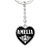 Amelia v01w - Heart Pendant Luxury Keychain