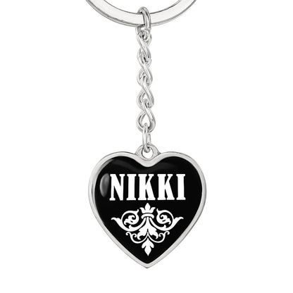 Nikki v03 - Heart Pendant Luxury Keychain