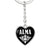Alma v01w - Heart Pendant Luxury Keychain