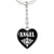 Angel v01w - Heart Pendant Luxury Keychain
