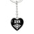 Ann v01w - Heart Pendant Luxury Keychain