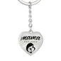 Mama, Est. 2024 - Heart Pendant Luxury Keychain