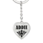 Addie v01 - Heart Pendant Luxury Keychain