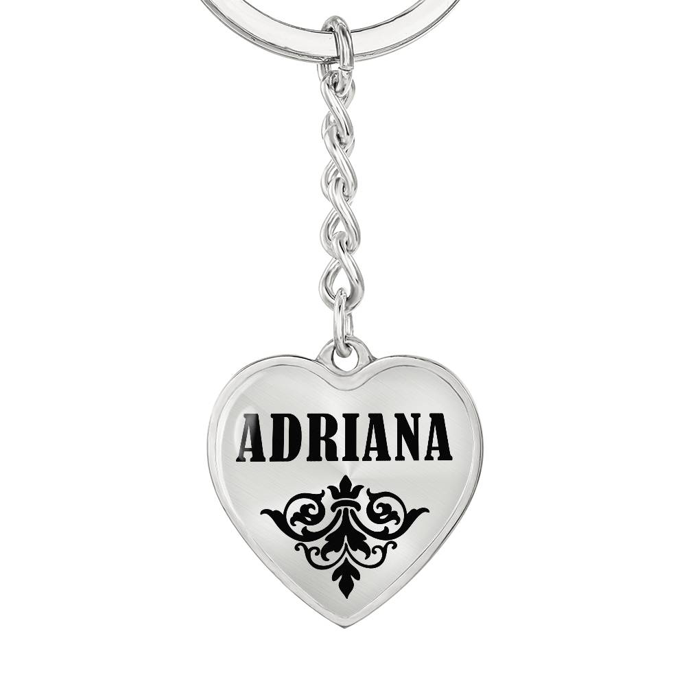 Adriana v01 - Heart Pendant Luxury Keychain