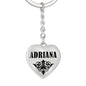 Adriana v01 - Heart Pendant Luxury Keychain