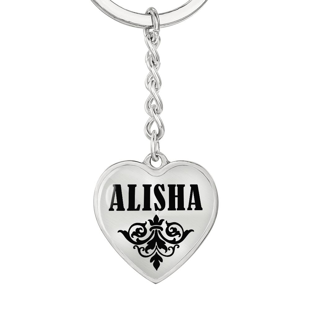 Alisha v01 - Heart Pendant Luxury Keychain