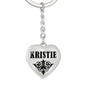 Kristie v01 - Heart Pendant Luxury Keychain
