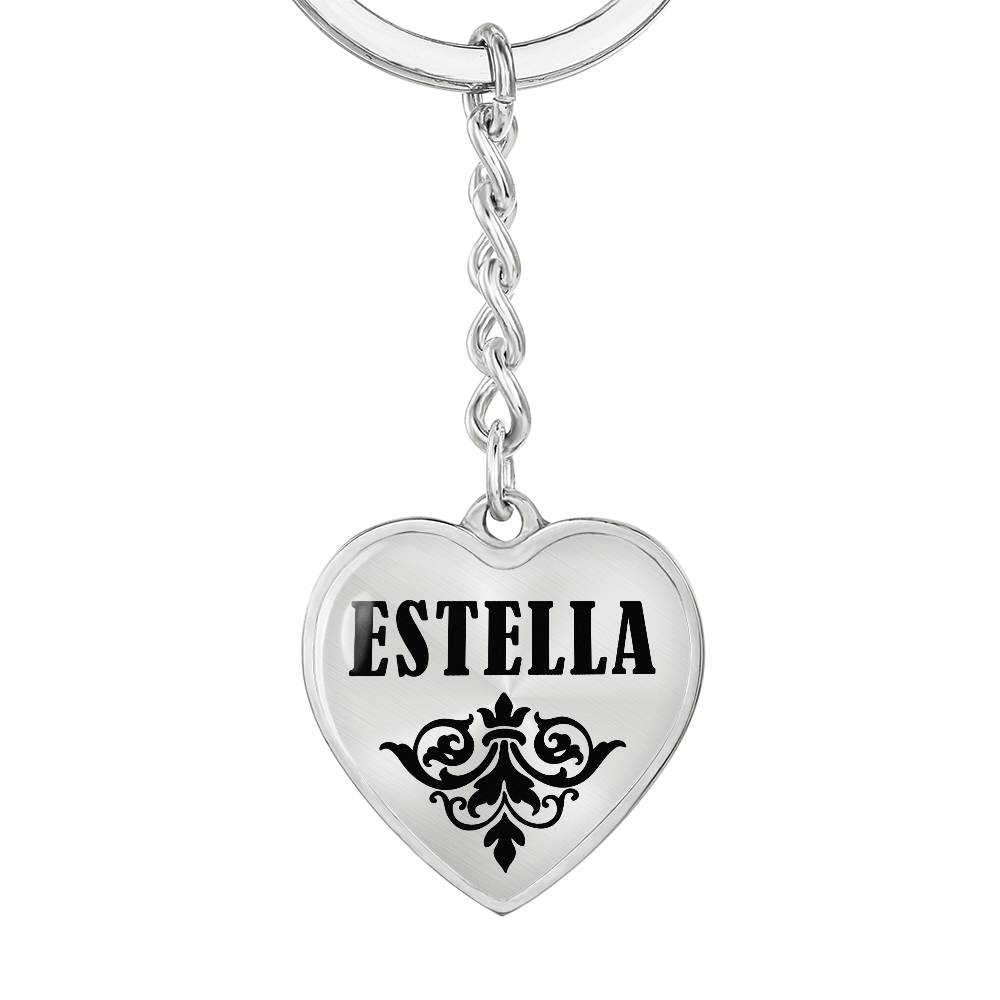 Estella v01 - Heart Pendant Luxury Keychain