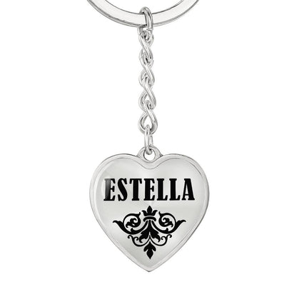 Estella v01 - Heart Pendant Luxury Keychain