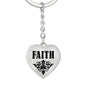 Faith v01 - Heart Pendant Luxury Keychain