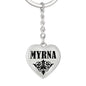 Myrna v01 - Heart Pendant Luxury Keychain