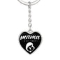 Mama, Est. 1960 v3 - Heart Pendant Luxury Keychain