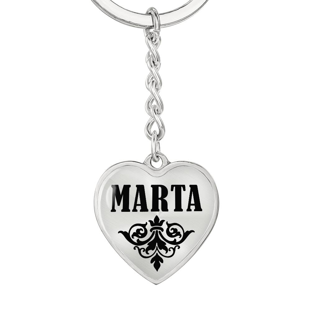 Marta v01 - Heart Pendant Luxury Keychain
