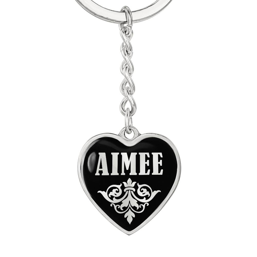 Aimee v02 - Heart Pendant Luxury Keychain