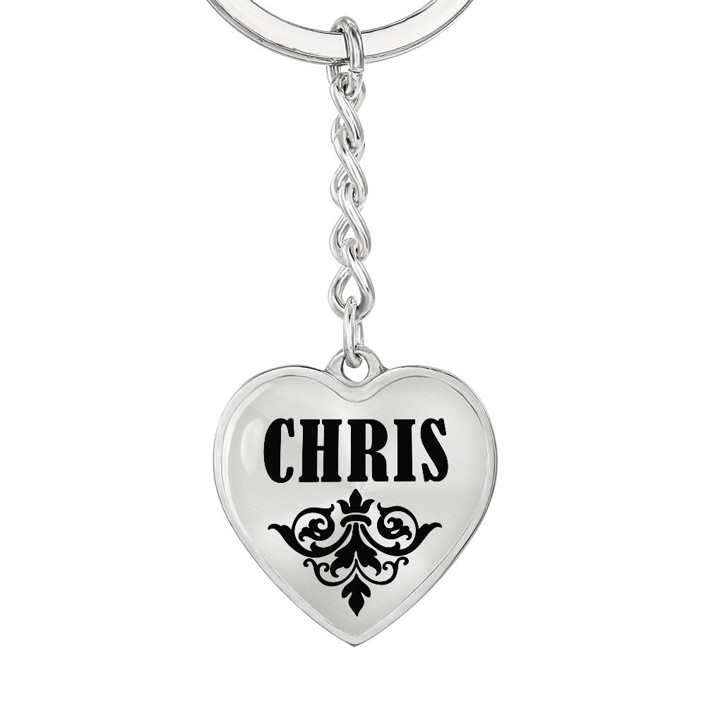 Chris v01 - Heart Pendant Luxury Keychain