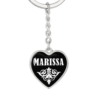 Marissa v03 - Heart Pendant Luxury Keychain