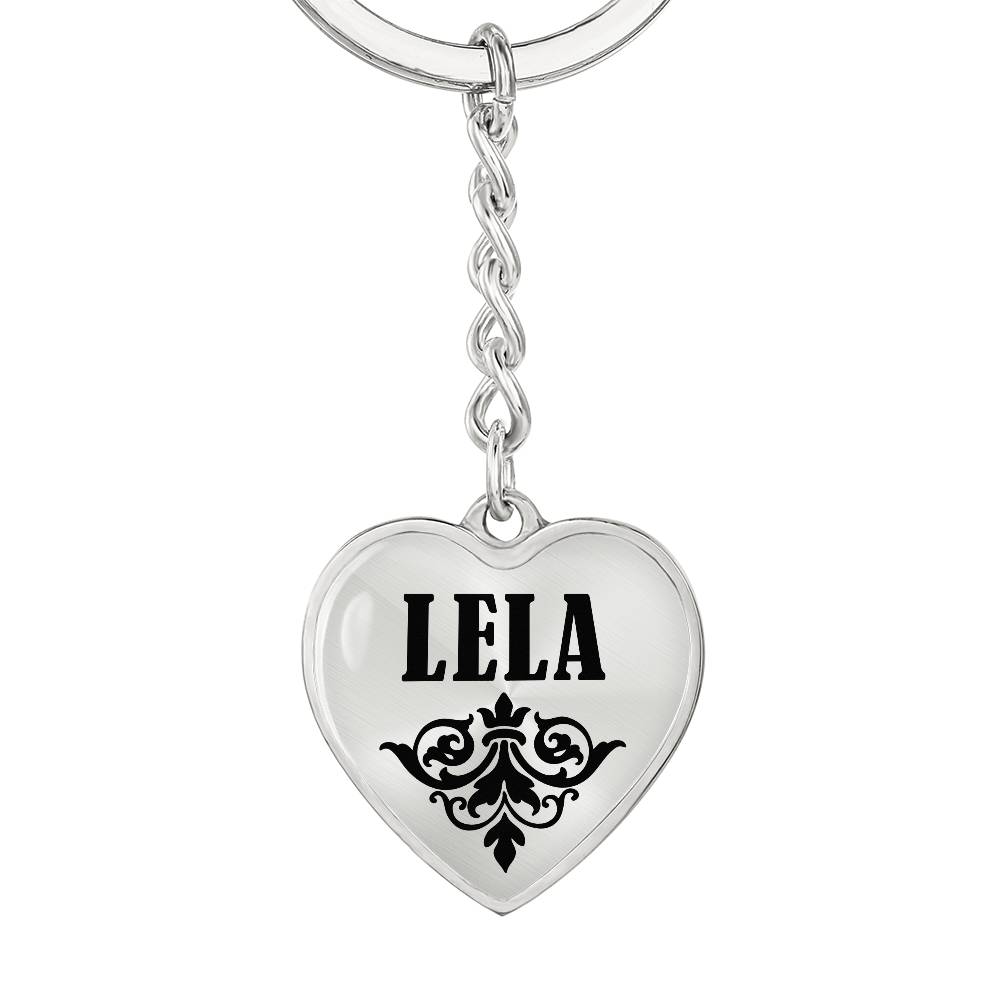 Lela v01 - Heart Pendant Luxury Keychain