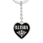 Alisha v02 - Heart Pendant Luxury Keychain