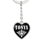 Tonya v01w - Heart Pendant Luxury Keychain
