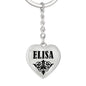 Elisa v01 - Heart Pendant Luxury Keychain