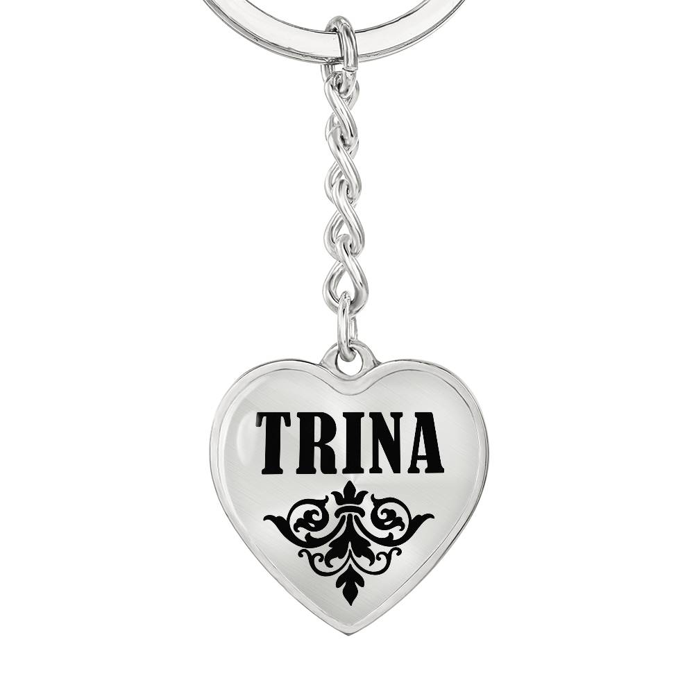 Trina v01 - Heart Pendant Luxury Keychain