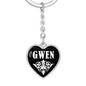 Gwen v03 - Heart Pendant Luxury Keychain