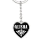 Alisha v03 - Heart Pendant Luxury Keychain