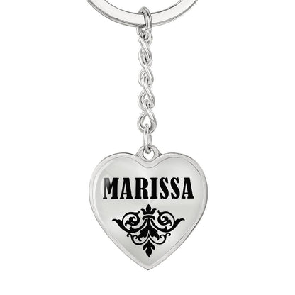 Marissa v01 - Heart Pendant Luxury Keychain