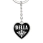 Della v01w - Heart Pendant Luxury Keychain