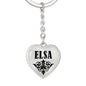 Elsa v01 - Heart Pendant Luxury Keychain
