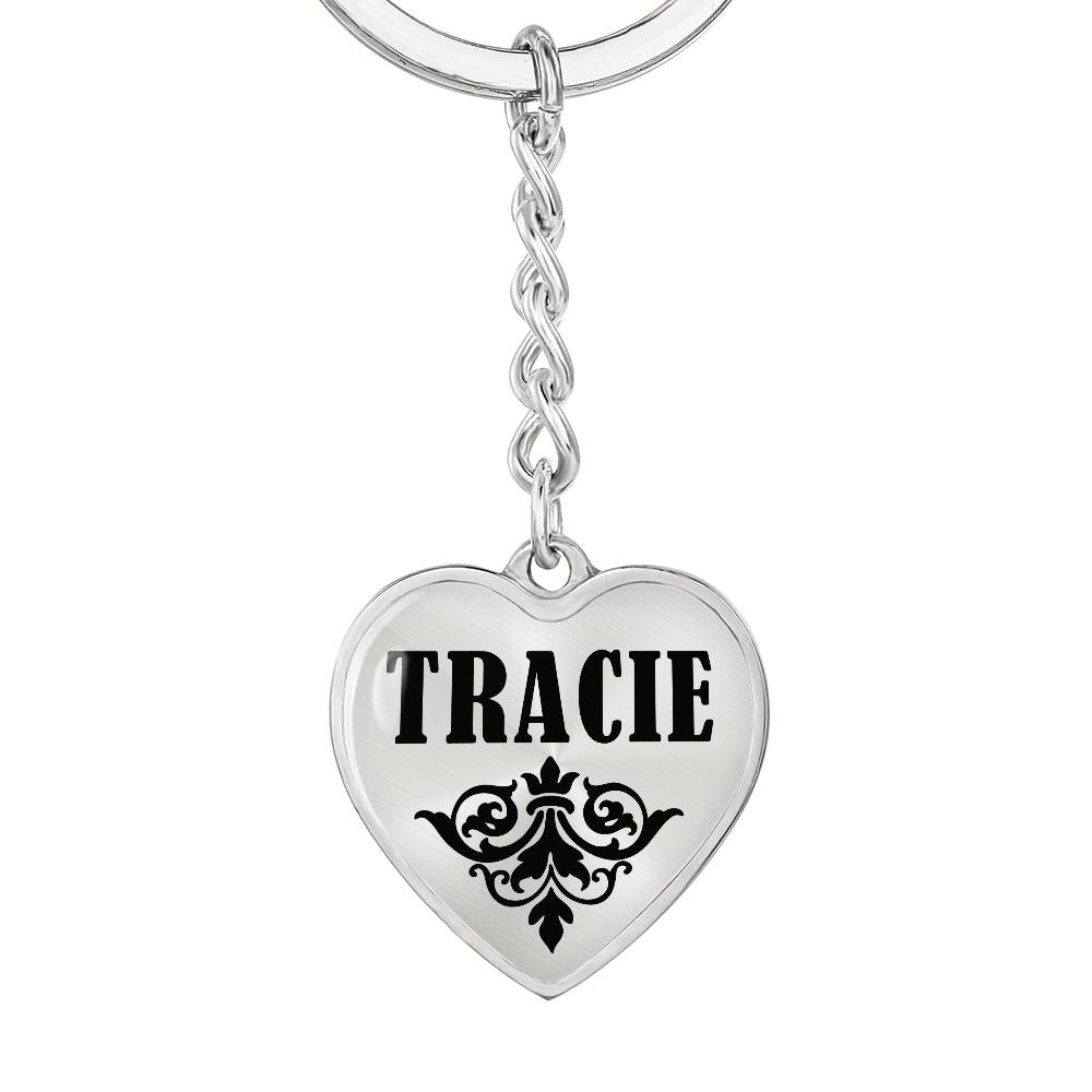 Tracie v01 - Heart Pendant Luxury Keychain