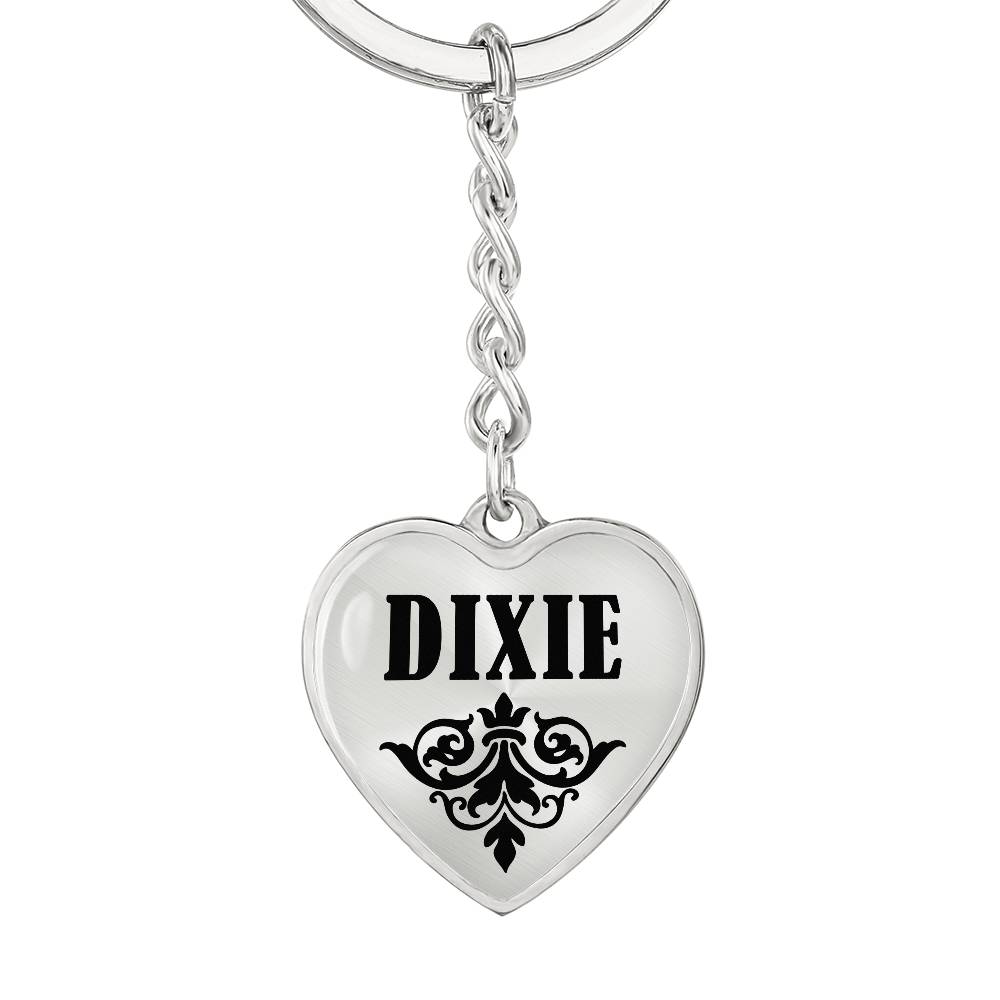 Dixie v01 - Heart Pendant Luxury Keychain