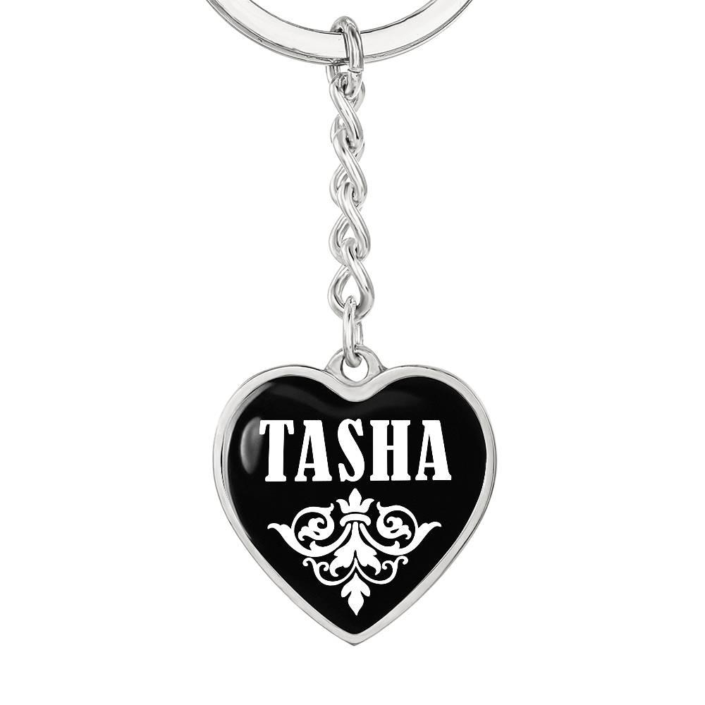 Tasha v03 - Heart Pendant Luxury Keychain
