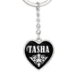 Tasha v03 - Heart Pendant Luxury Keychain