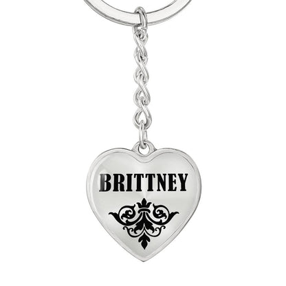 Brittney v01 - Heart Pendant Luxury Keychain