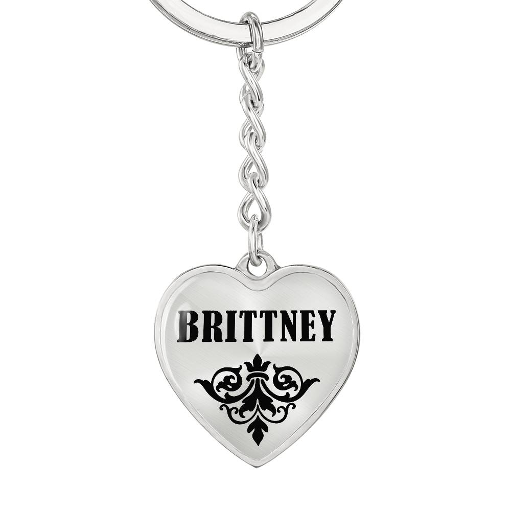 Brittney v01 - Heart Pendant Luxury Keychain
