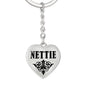 Nettie v01 - Heart Pendant Luxury Keychain