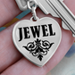 Jewel v01 - Heart Pendant Luxury Keychain
