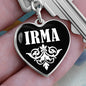Irma v01w - Heart Pendant Luxury Keychain