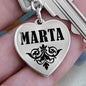 Marta v01 - Heart Pendant Luxury Keychain