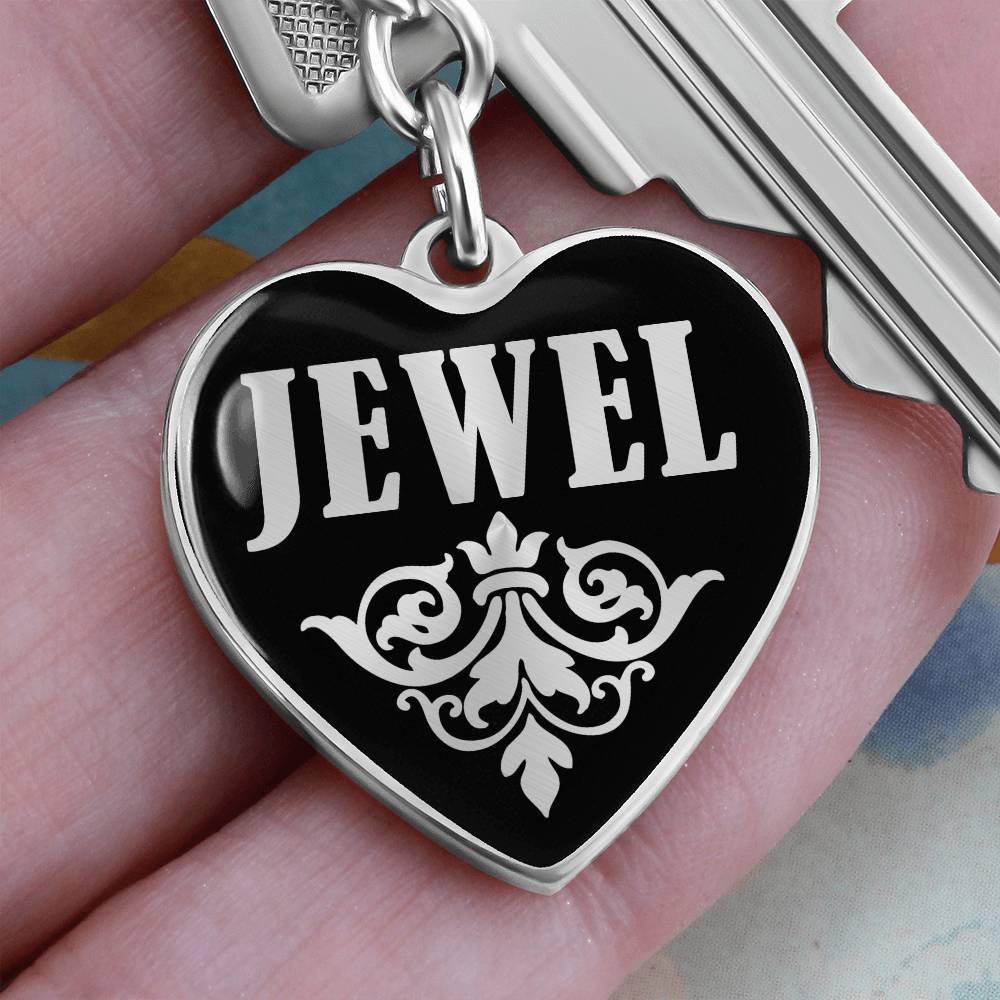 Jewel v02 - Heart Pendant Luxury Keychain