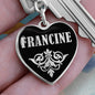Francine v02 - Heart Pendant Luxury Keychain