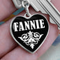 Fannie v01w - Heart Pendant Luxury Keychain