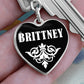Brittney v03 - Heart Pendant Luxury Keychain