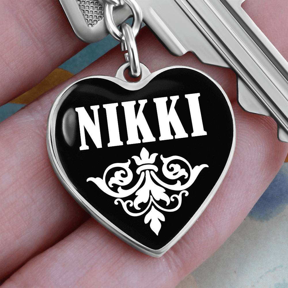 Nikki v03 - Heart Pendant Luxury Keychain
